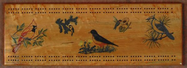 cribbage board sq birds