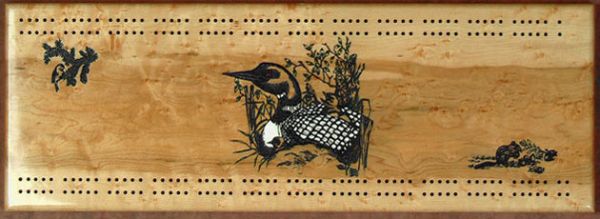 cribbage board sq loon